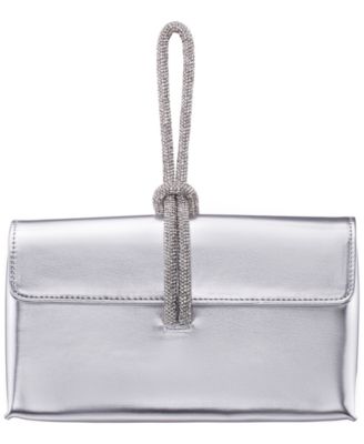 Kaylee Crystal Cord Handle Flap Small Clutch Handbag