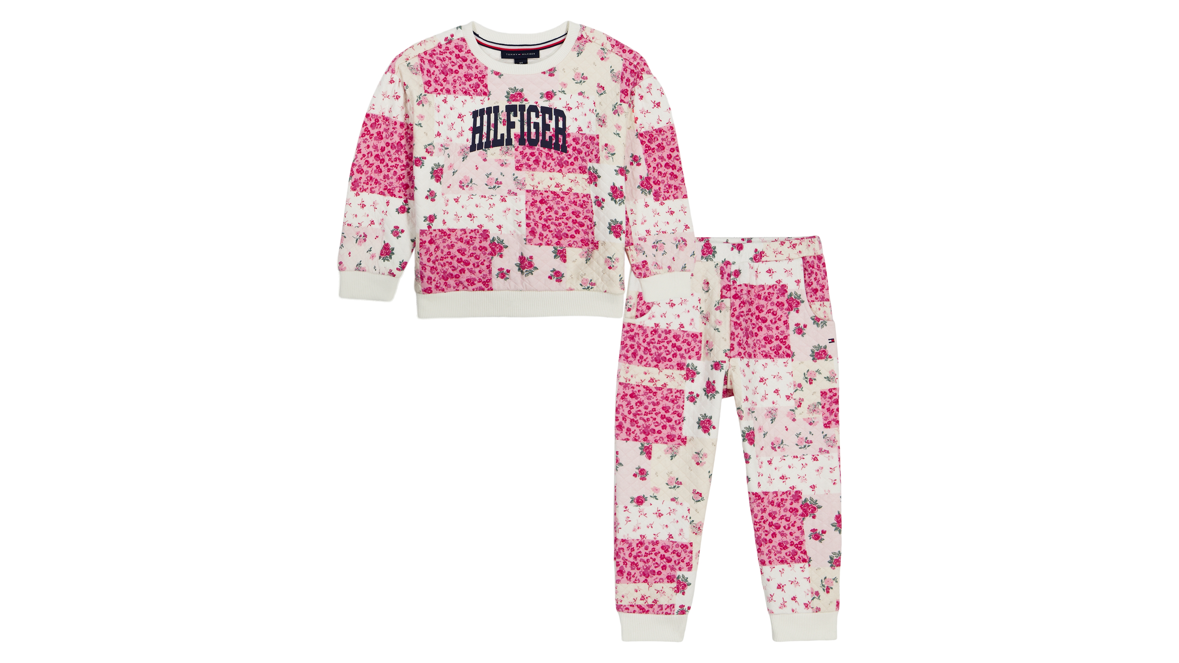 Tommy Hilfiger Baby Girls' Long-Sleeve Top and Joggers, 2-Piece Set