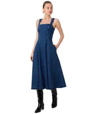 Women's Delancey Denim Flare Midi Dress