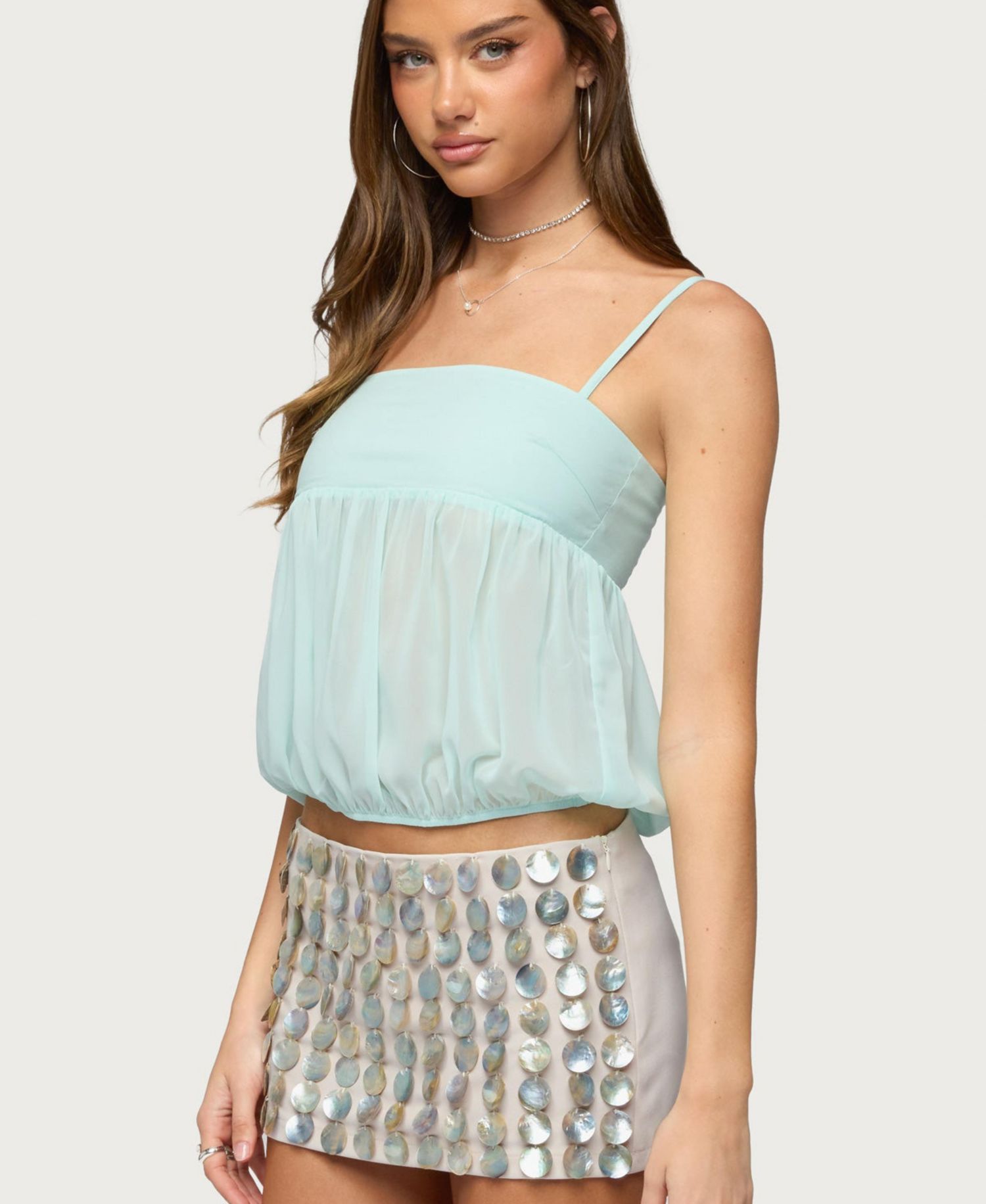 Women's Helena Chiffon Bubble Top