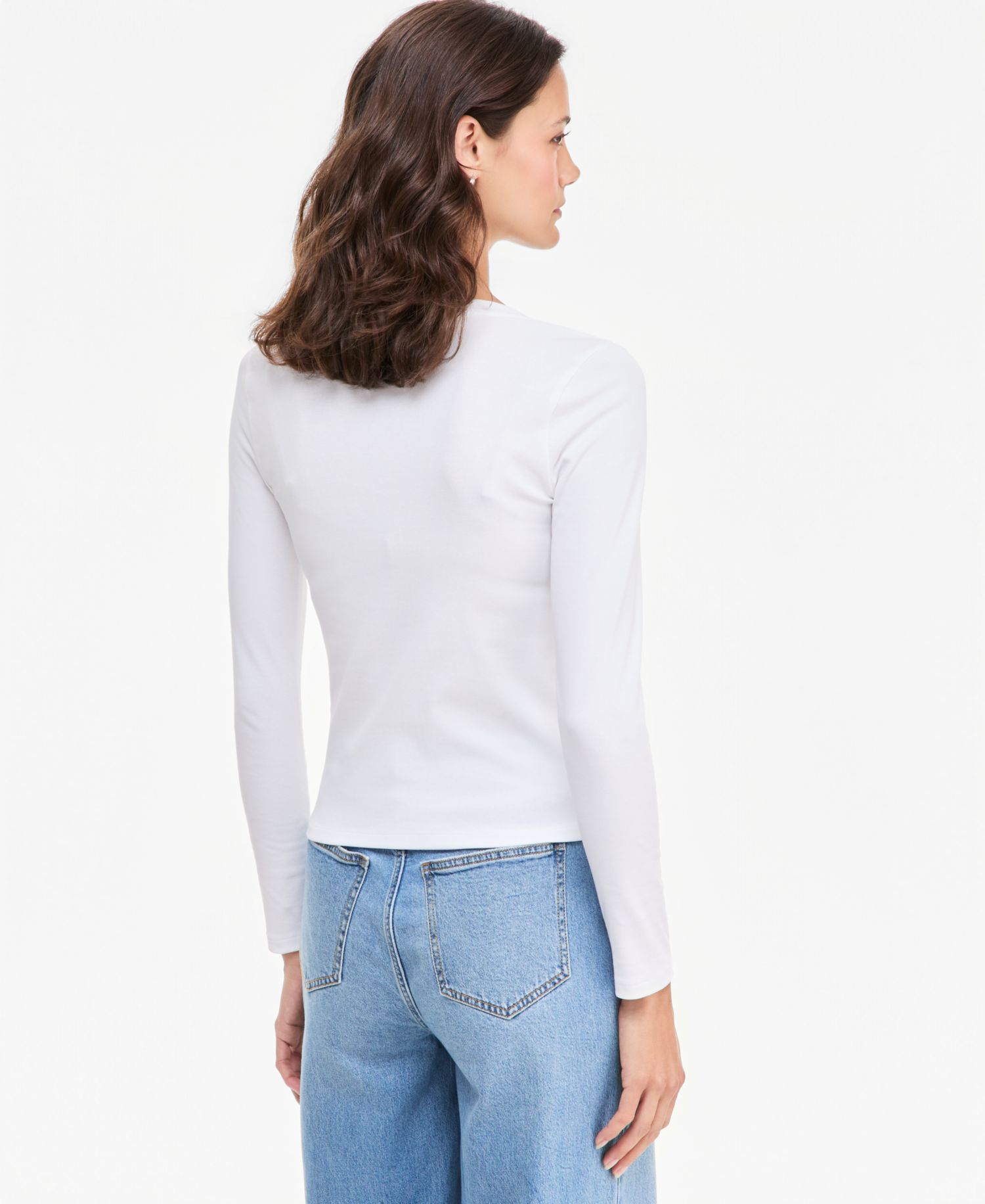 Women's Long Sleeve Cropped V-Neck Meet & Greet T-Shirt