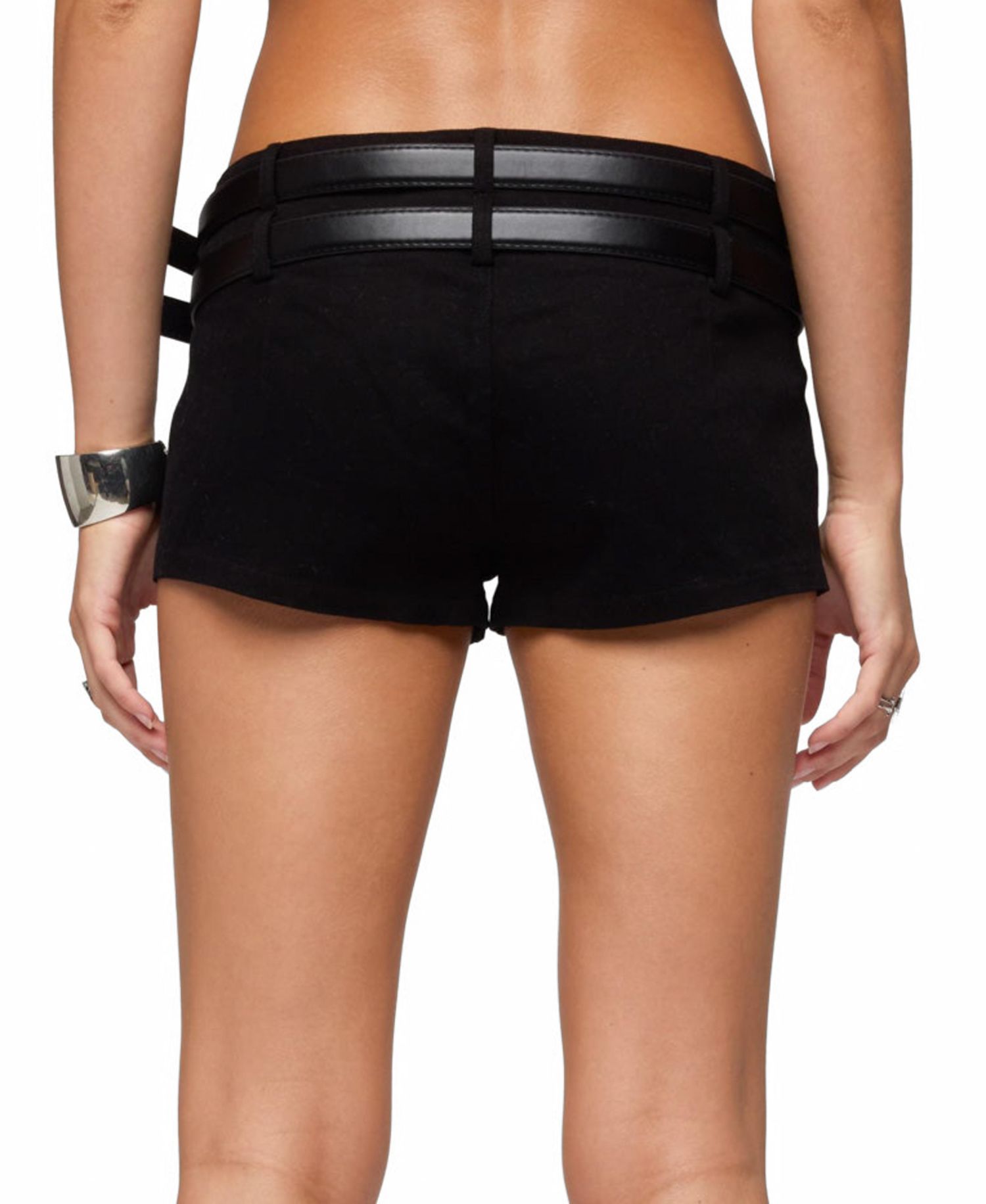 Women's Iza Double Belt Micro Shorts