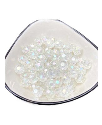 640Piece Set 8mm Acrylic Faceted Round Loose Beads for DIY Jewelry