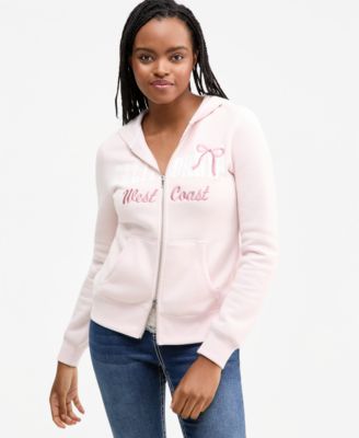 Juniors' Slim-Fit Zip-Up Long-Sleeve Hoodie