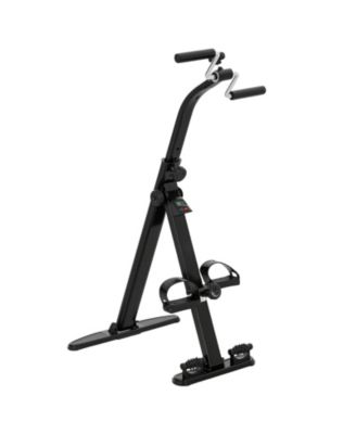 Seated Foldable Leg Pedal Exerciser with LCD Monitor for Seniors