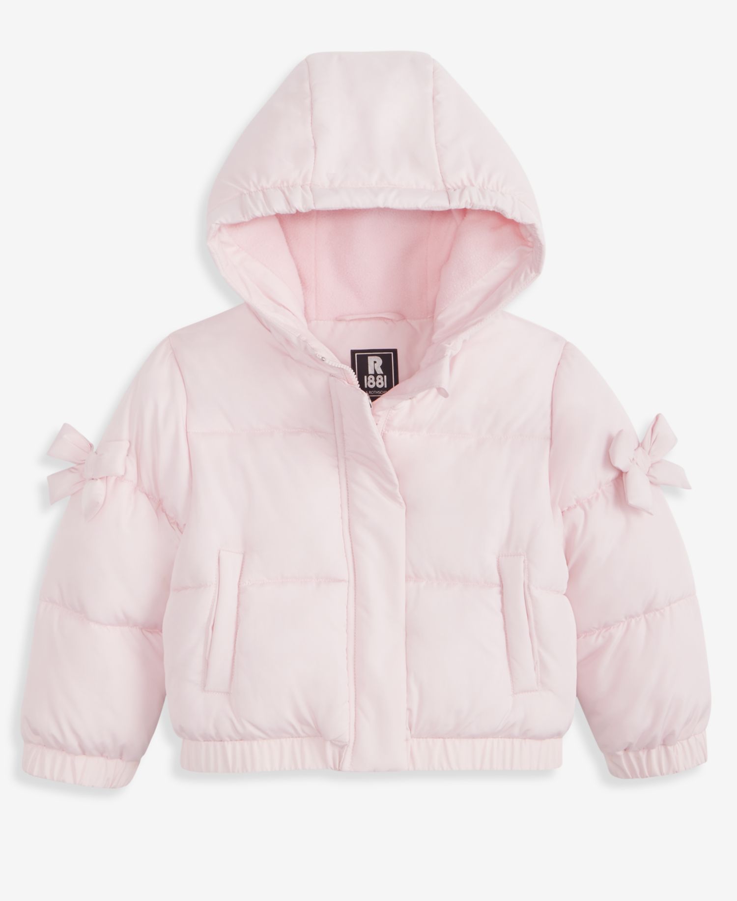Little Girls' 2T-6X Bow-Sleeve Hooded Bomber Jacket