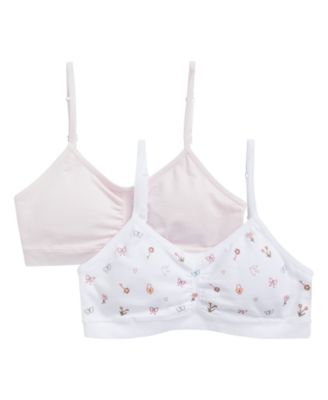 Girls' 6-20 Seamless Ruched Bra, 2-Pack
