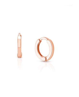 14K Gold Modern Tiny Huggie Hoop Earrings