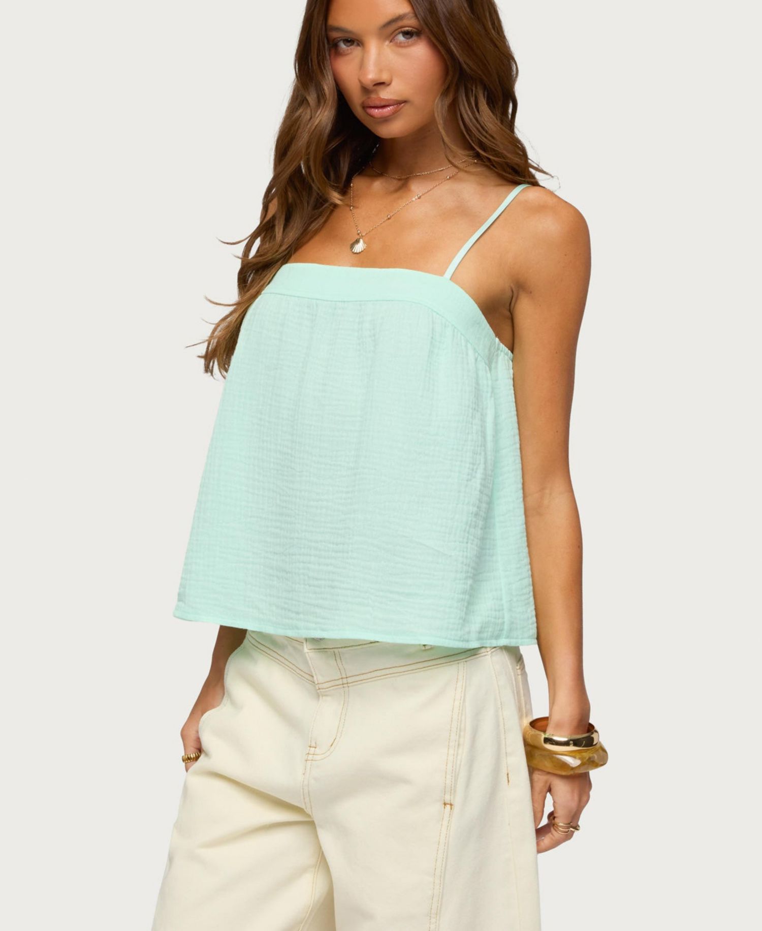 Women's Sapphire Textured Tank Top