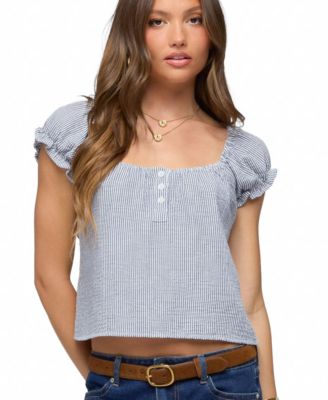 Women's Rhory Pinstripe Babydoll Top
