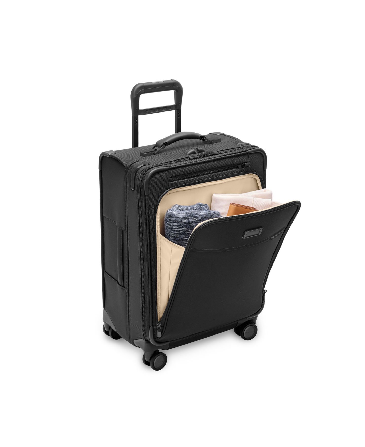 Чемодан Briggs & Riley Baseline Compact Medium Checked Expandable Spinner, цвет: Чёрный — фото 2