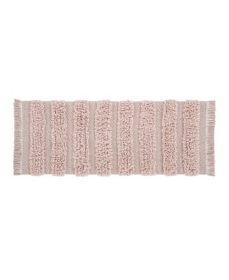Savannah Fringe Stripe Bath Rug Runner, 24" x 60"