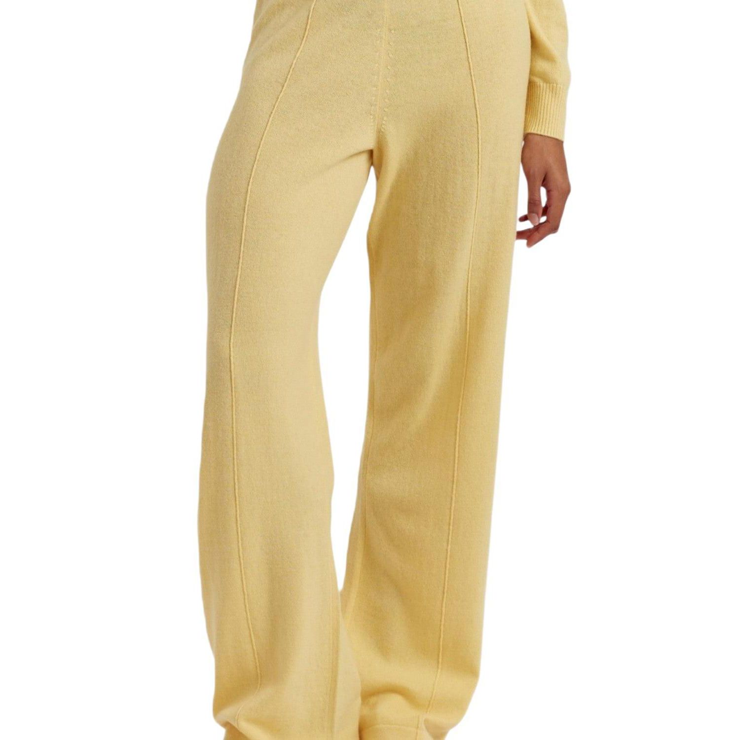Women's Wool and Cashmere Wide Leg Track Pant