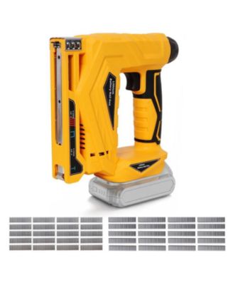 DIY Craft Tool - 2-in-1 Cordless Brad Nailer and Stapler, Battery Powered Nail Gun with Safety Lock, Compatible with Makita 20V MAX Battery