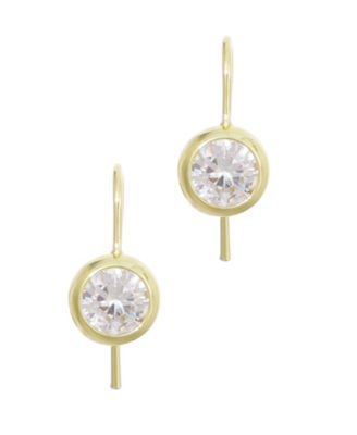 Gold Lollipop Crystal Drop Earrings