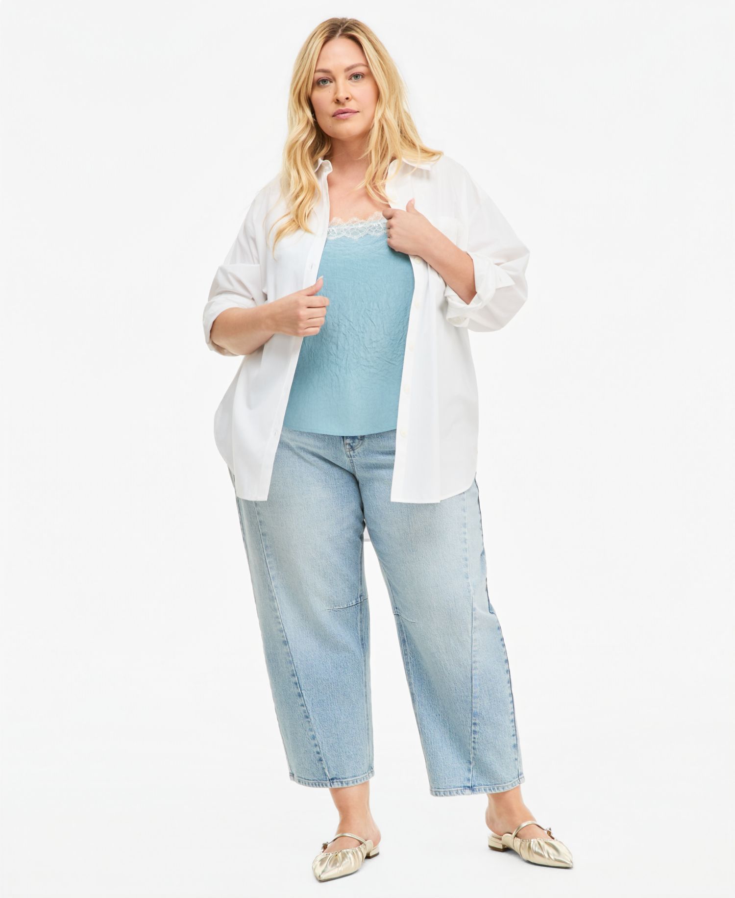 Plus Size Cotton Relaxed Shirt