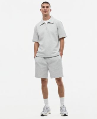 Men's Short-Sleeve Relaxed Heather Polo Shirt & 7" Sweat Shorts, Macy's Exclusive  
