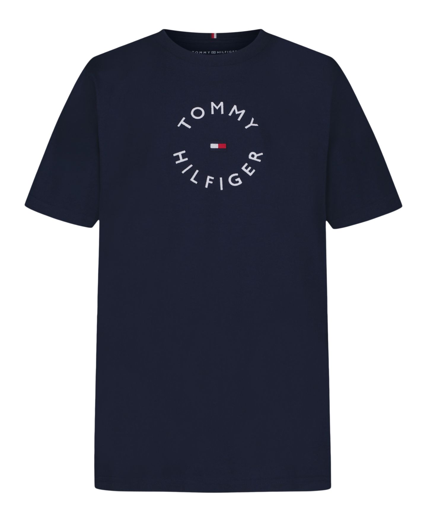 Футболка Tommy Hilfiger Short-Sleeve Essential Lockup T-Shirt для мальчиков, цвет: Тёмно-синий — фото 1
