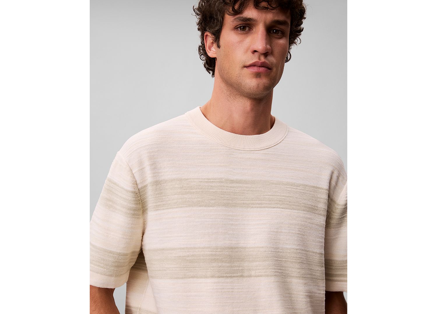 Men's Horizontal Stripe Short-Sleeve T-Shirt