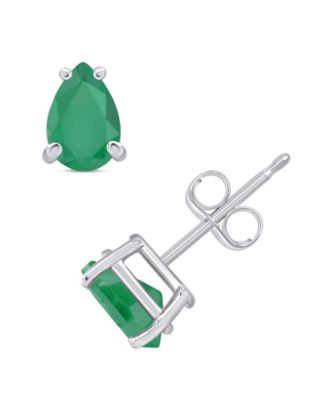 Sapphire Stud Earrings (1 ct. t.w.) in 14k White Gold (Also in Ruby & Emerald)