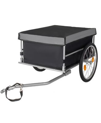  Foldable Bicycle Cargo Trailer with 20inch  Wheels and Removable Cover