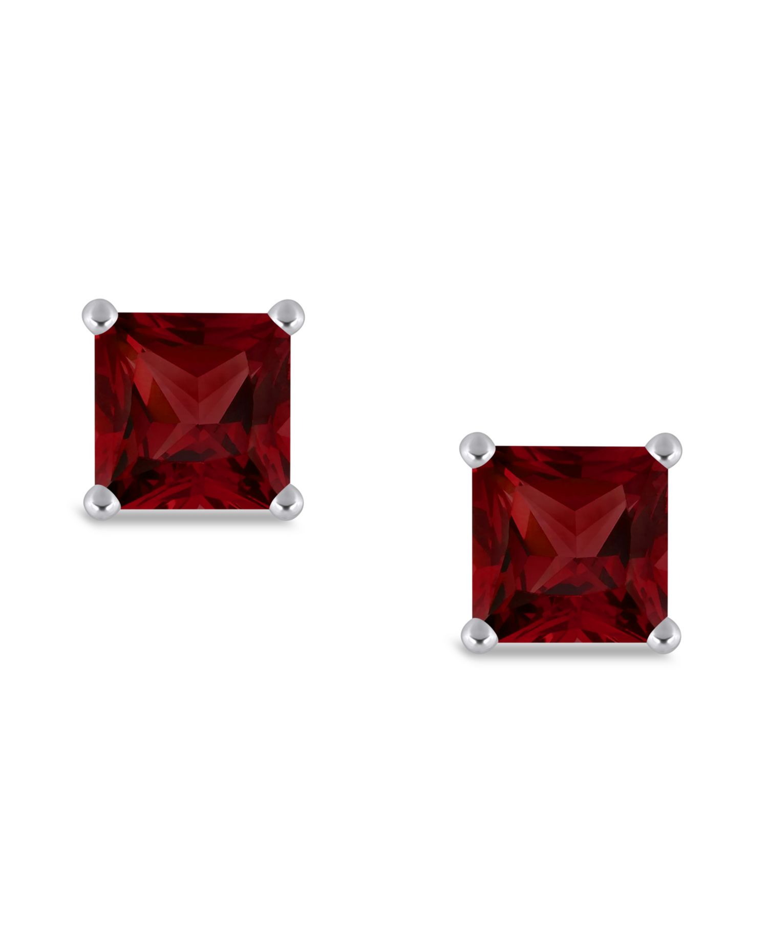 Garnet (2-5/8 ct. t.w.) Stud Earrings in Sterling Silver