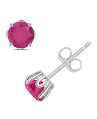 Sapphire Solitaire Stud Earrings (1-1/5 ct. t.w.) in Sterling Silver (Also in Ruby & Emerald)