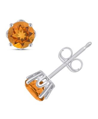 Rhodolite Garnet Stud Earrings (1-1/5 ct. t.w.) in Sterling Silver (Also in Opal, Citrine, White Topaz, Peridot, Aquamarine, and Amethyst)