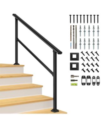 Hand Rails for Outdoor Steps, Wrought Iron Railing, Exterior Hand Railing for Steps, Porch Railing Kit