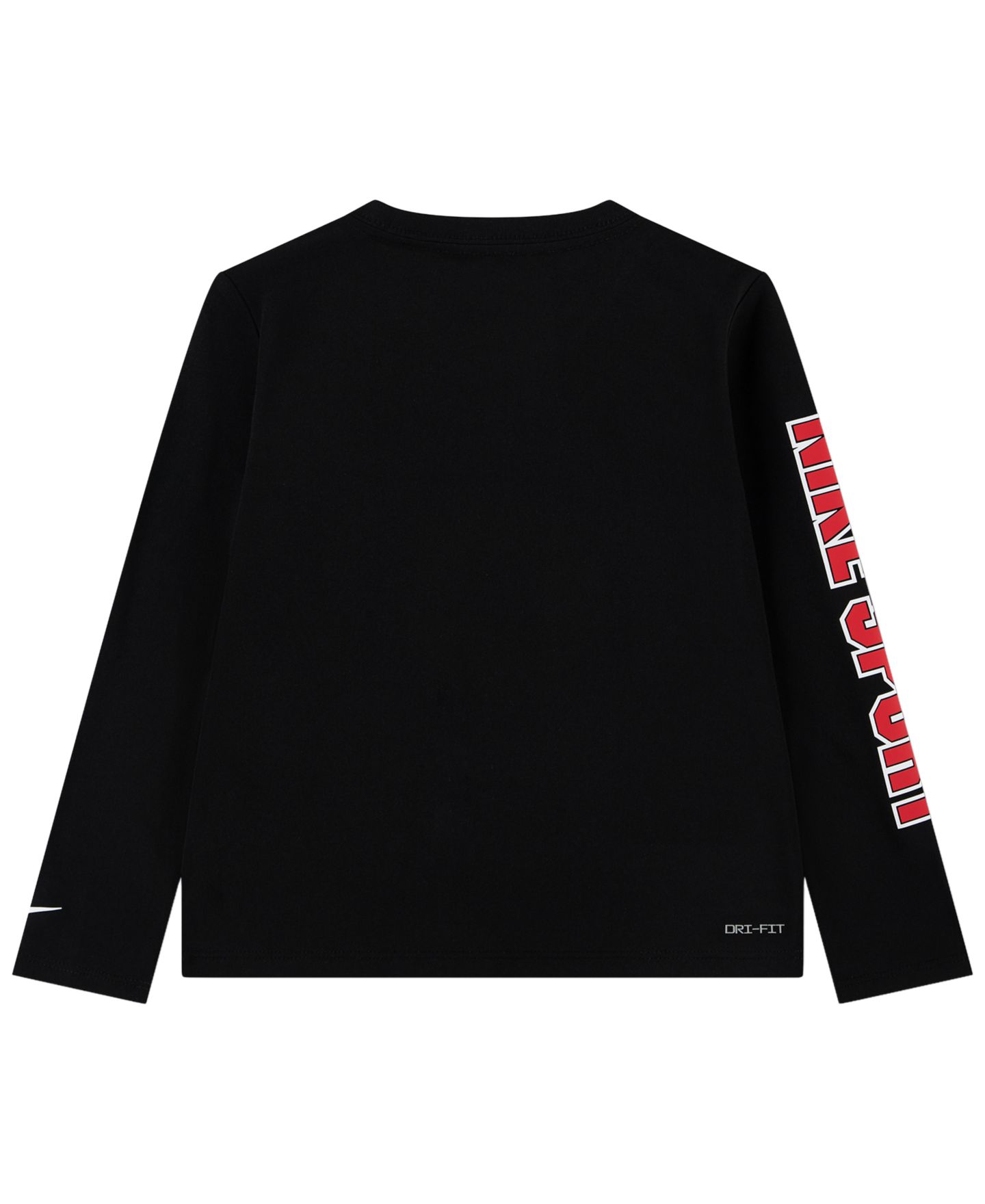 Футболка Nike Dri-Fit Long-Sleeve Graphic T-Shirt для мальчиков-малышей, цвет: Чёрный — фото 2