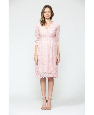 lace breastfeeding dress Tiffany Rose Esther Lace Maternity & Nursing Dress, Blush
