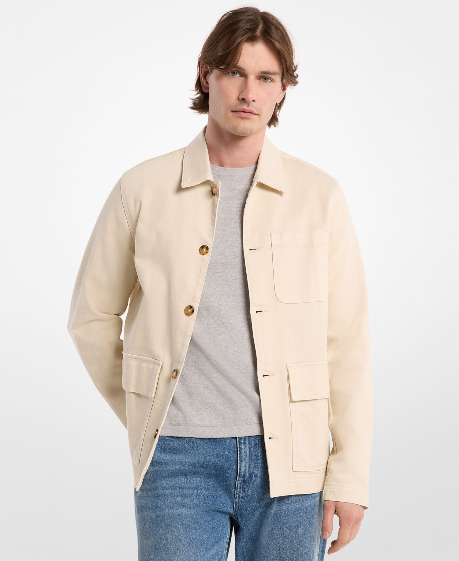 Men's Denim Chore Shirt Jacket