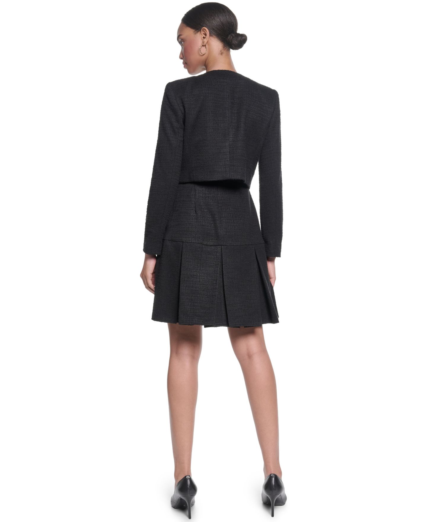 Женская куртка KARL LAGERFELD PARIS Knit Tweed, цвет: Чёрный — фото 5