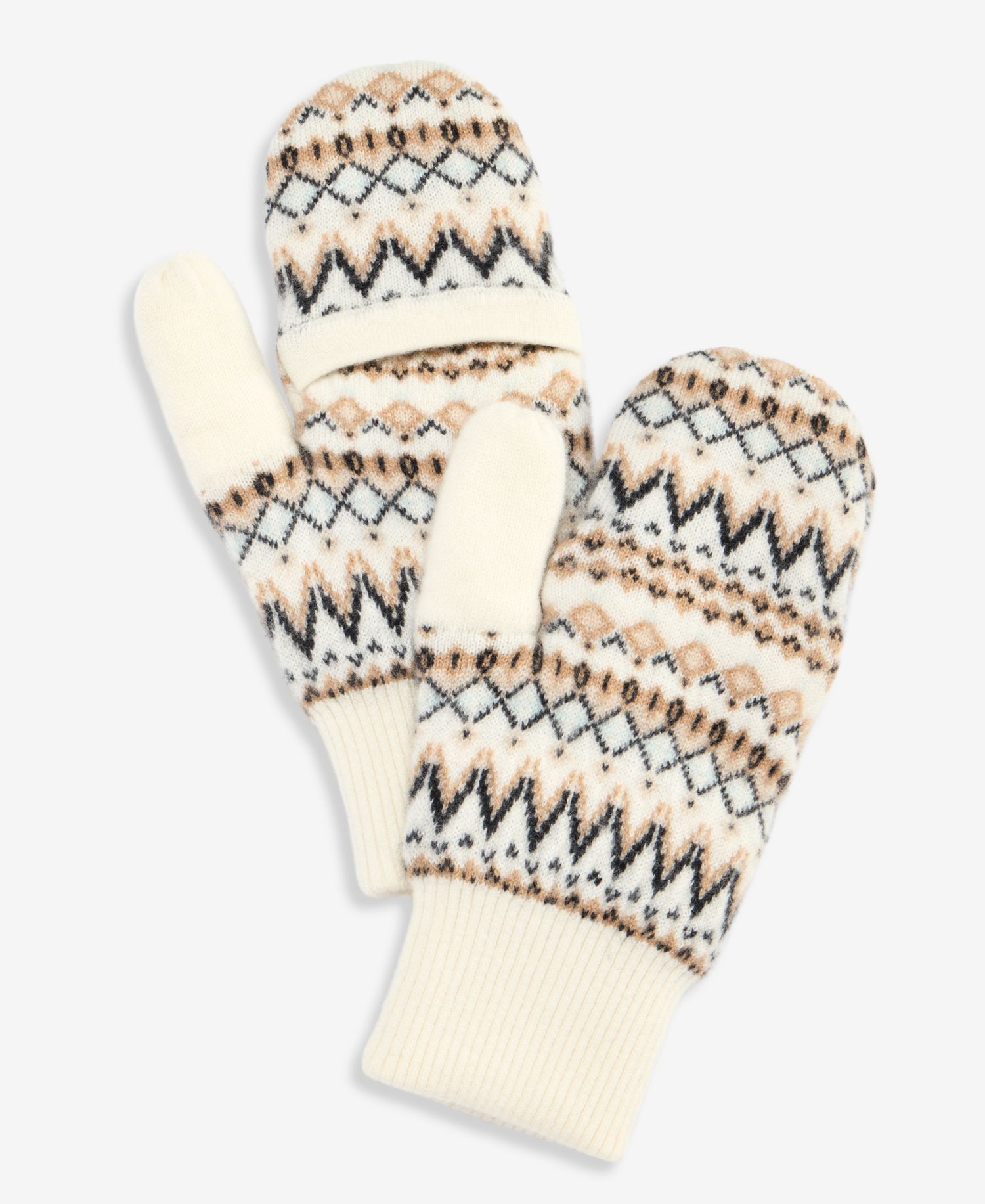 Fair Isle Cashmere Nordic Mittens