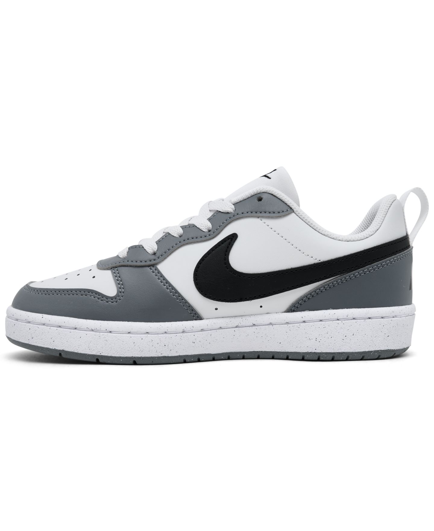 Кроссовки Nike Court Borough Low Recraft Lifestyle Sneakers from Finish Line для мальчиков, цвет: Серебристый / Чёрный — фото 3