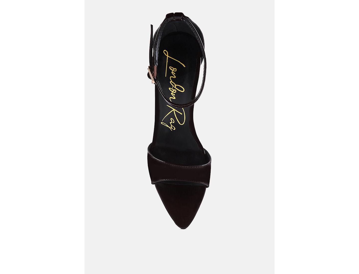 Женские сандалии London Rag New Flame Ankle Strap Stiletto Heel, цвет: Чёрный — фото 4