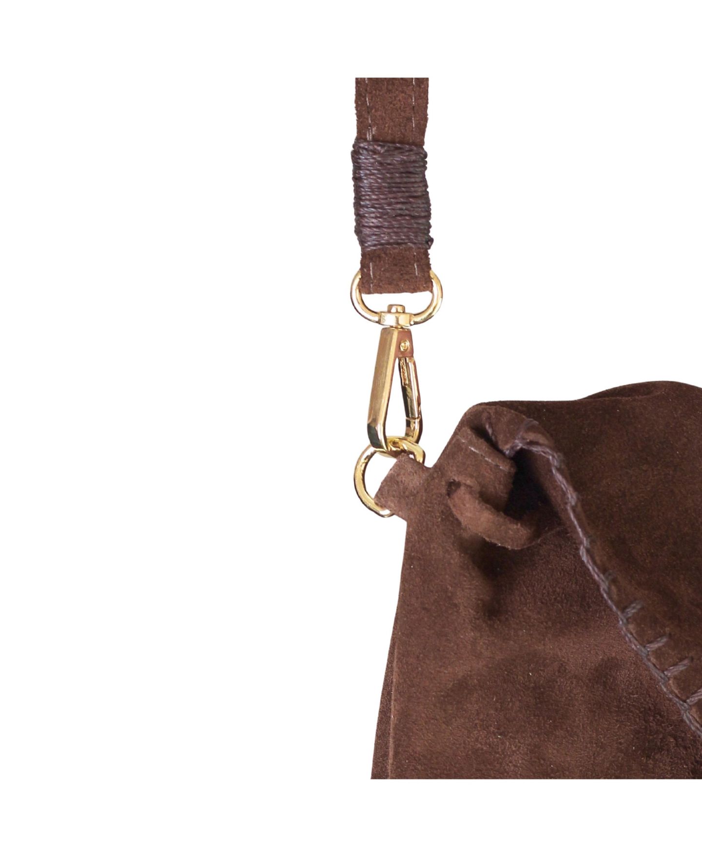 Сумка Carlos Falchi Fringe Butterfly Suede, цвет: Кофейный коричневый — фото 8