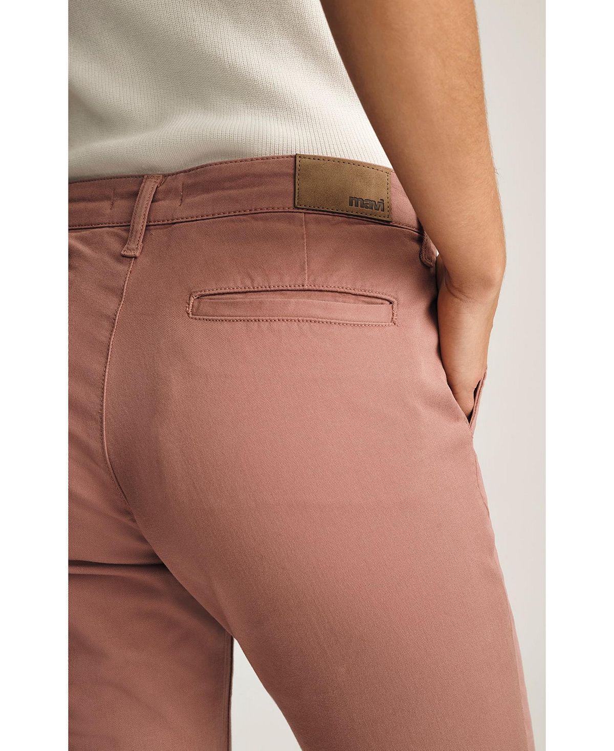 Mavi Jeans Women's Kathleen Mid Rise Boyfriend In Chino Old Magenta Twill view 5 — MAYCSS fashion products