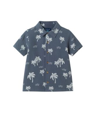 Andy and Evan Little Boys 5-7 Palm Tree Print Buttondown Shirt