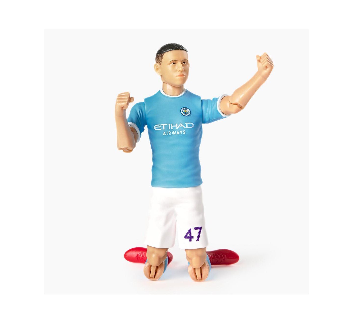 Детская фигурка Banbo Toys Sockers Manchester City Phil Foden 8" Articulated Soccer Action Figure, 14 Years & Up, цвет: Разноцветный — фото 6