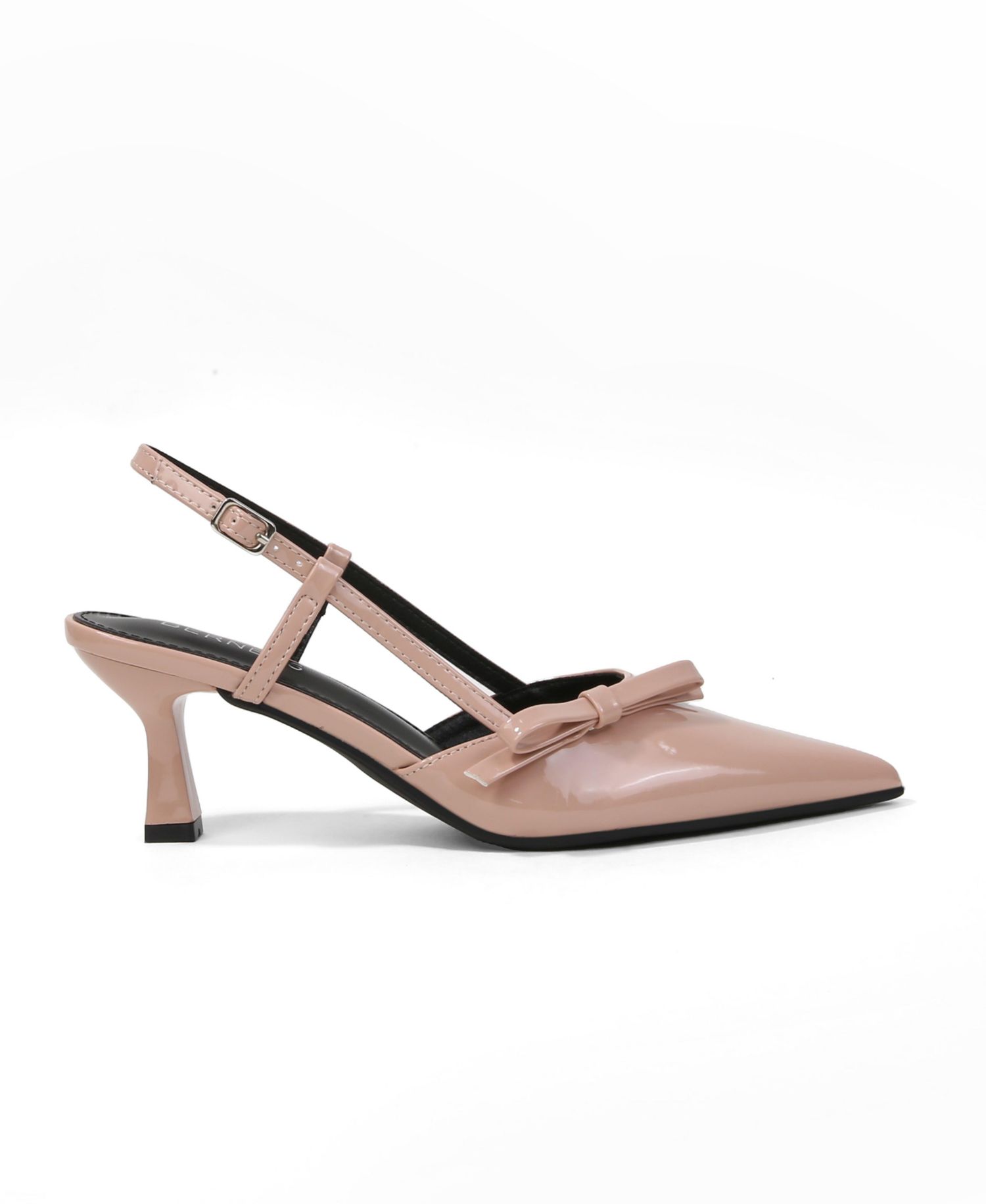 Women's Cornelia Bow Accented Patent Slingback Heels
