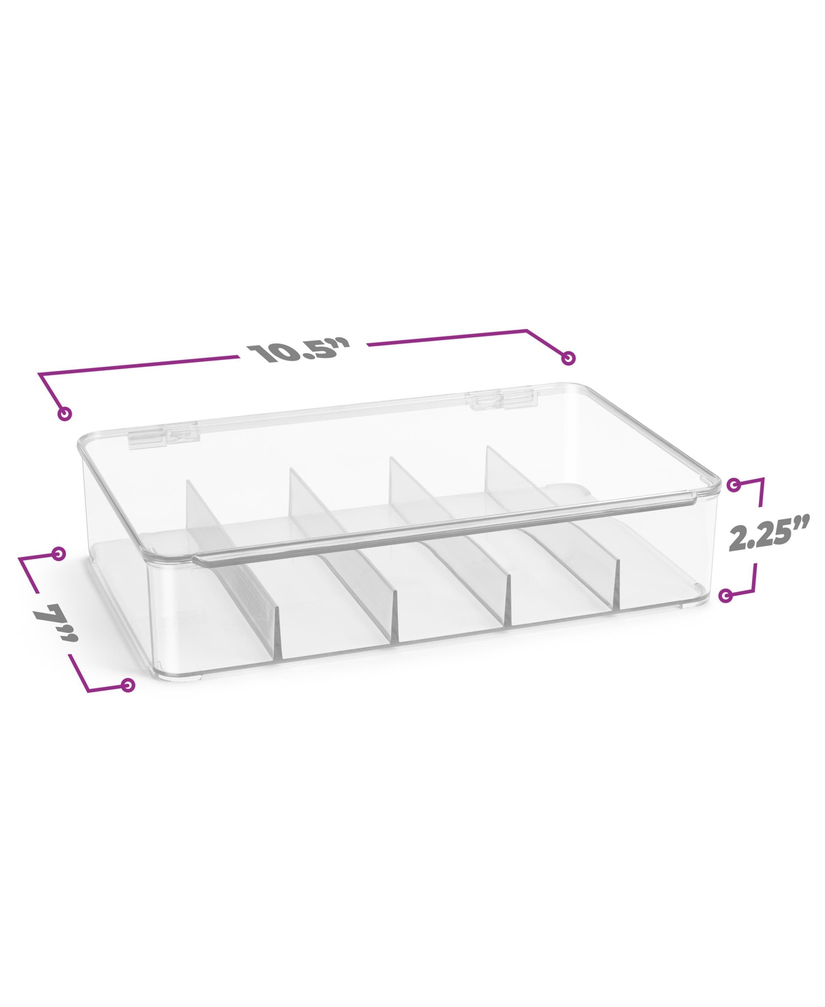 Sorbus Stackable Storage Case with Hinged Lid