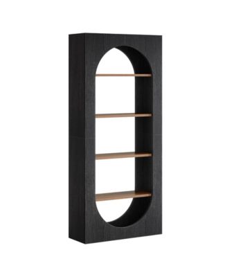 Freestanding 5 Shelf Arched Bookcase Storage Organizer Unit