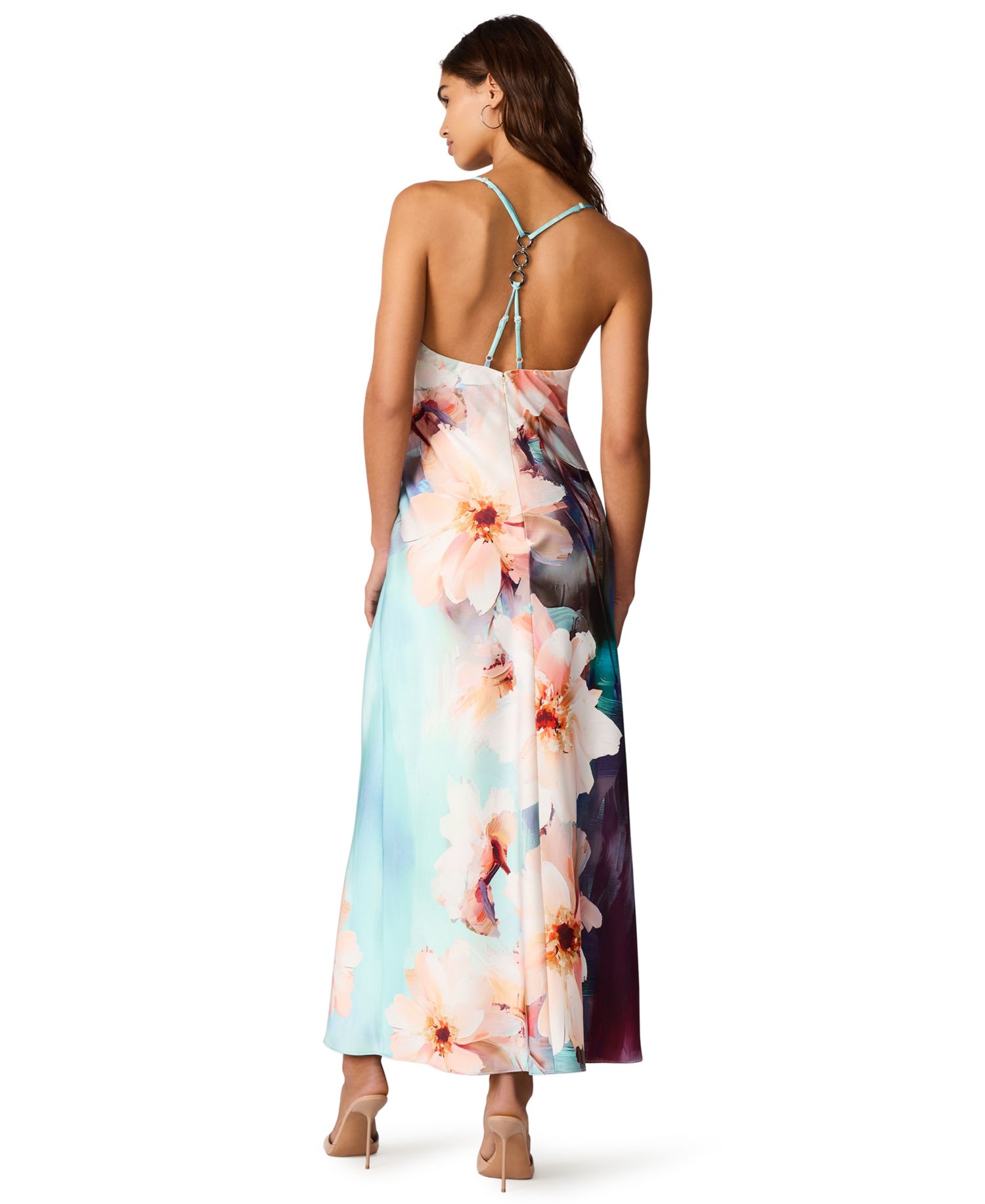 Gilette Floral Print Slip Dress