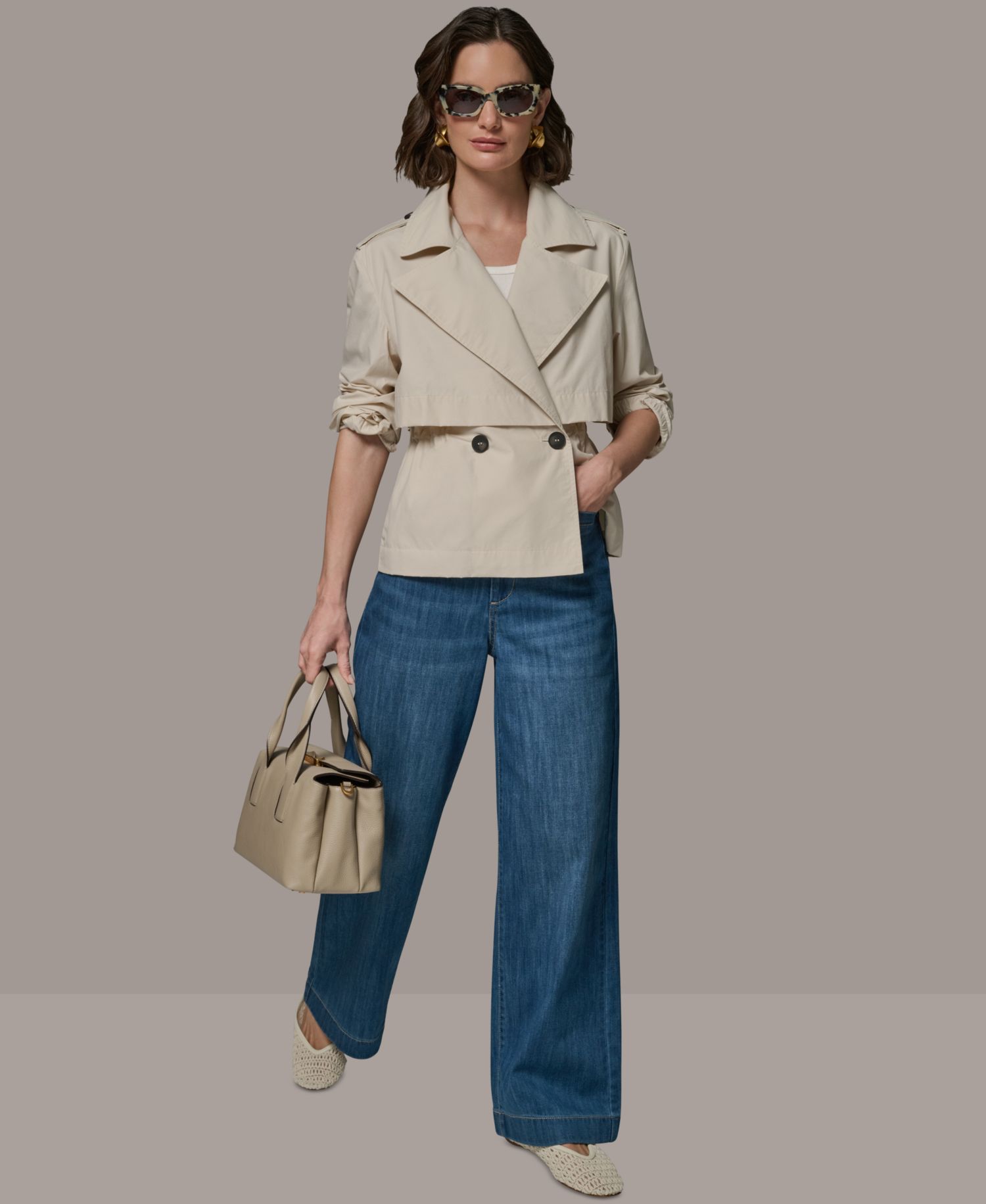 Women's Double-Breasted Flanged Jacket