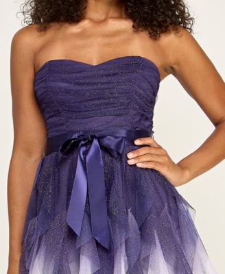 teeze me glitter ombre dress pear culture Women's Purple Semi-Formal Cocktail & Party Dresses mini-dress