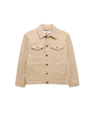 Boys Saddle Stitch Color Denim Jacket With Flap Pocket
