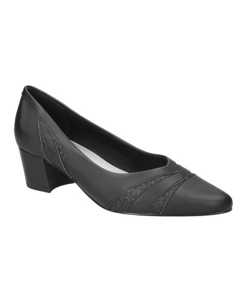 Женские туфли Easy Street Lizbeth Slip-On Pumps, цвет: Чёрный атласный