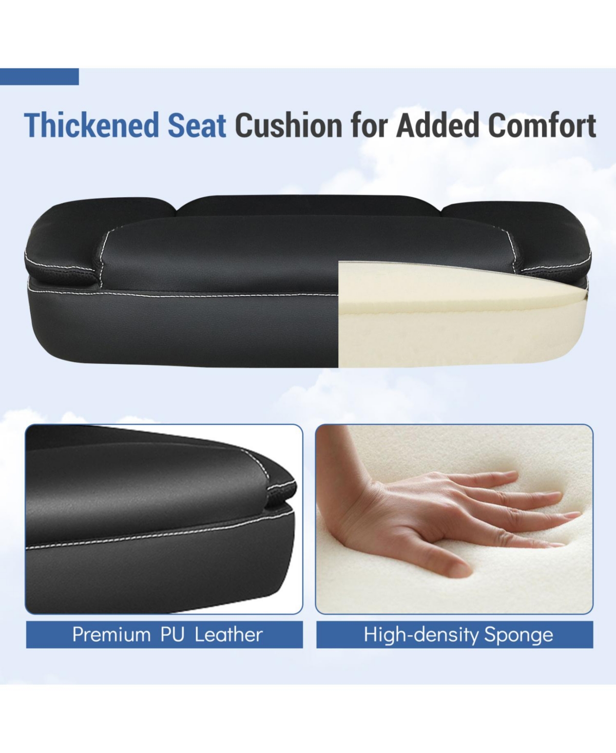 Slickblue Ergonomic Leather Computer Desk Chair for Home Office Comfort