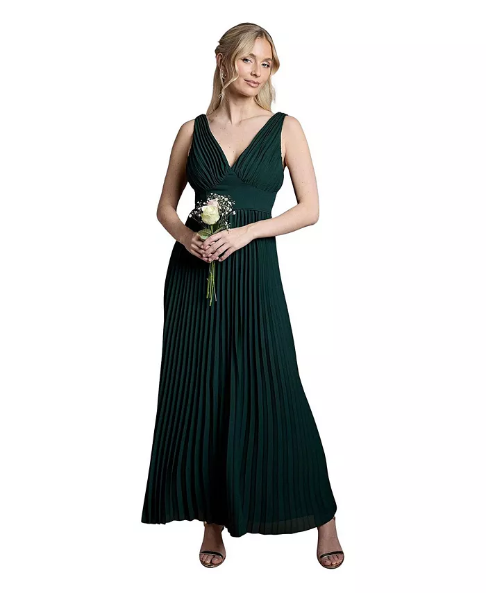 Women's Plunge Neck Maxi Dress